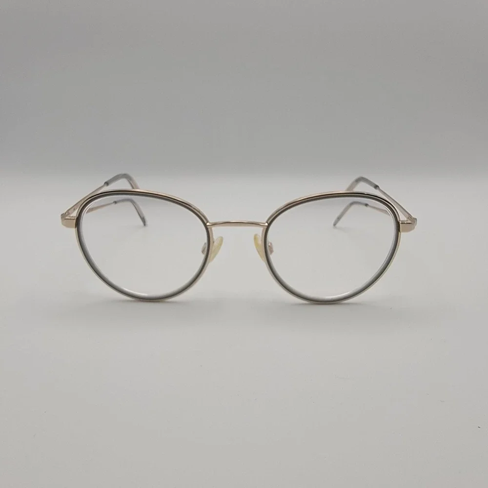 Warby Parker Walsh 5000 Eyeglasses Frames Only 49-20-145 Polished Gold Round